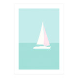 Minimal Sailboat - Turquoise Coast (Print Only) thumbnail