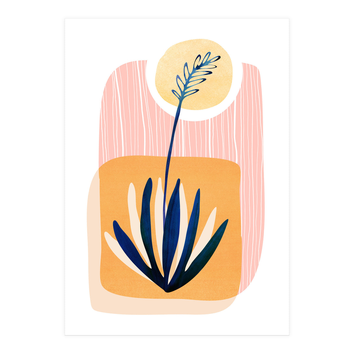 Painted Agave With Sun (Print Only)