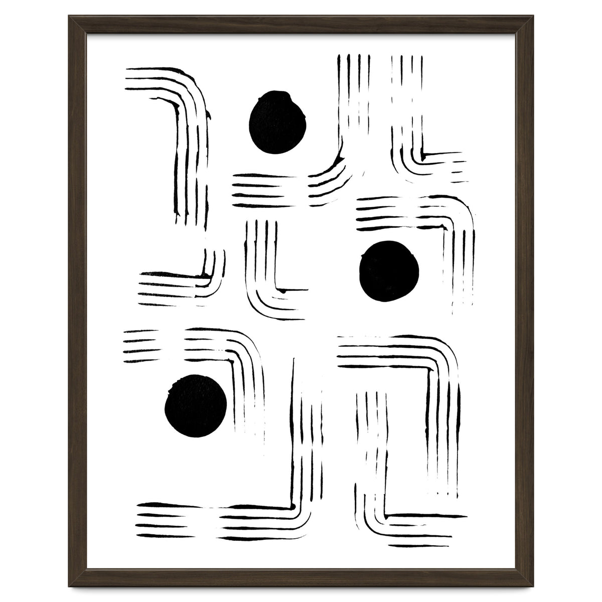 Mid-Century Modern Monochrome Print #1