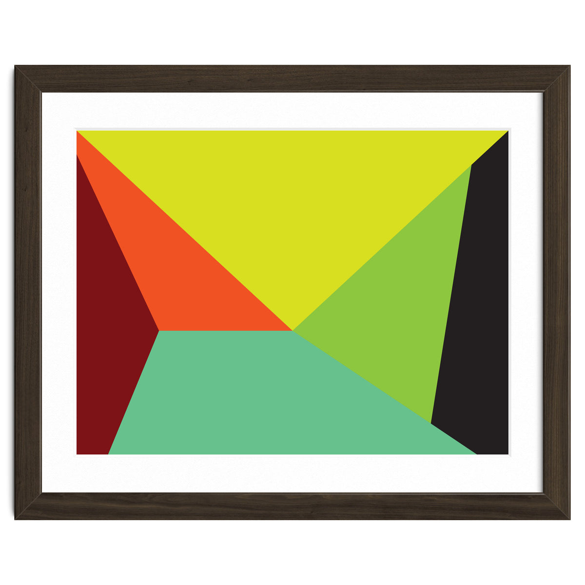 Geometric Shapes No. 31 -  yellow, orange & green