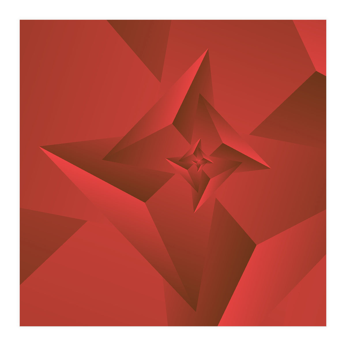 Redish Trendy Triangle  (Print Only)