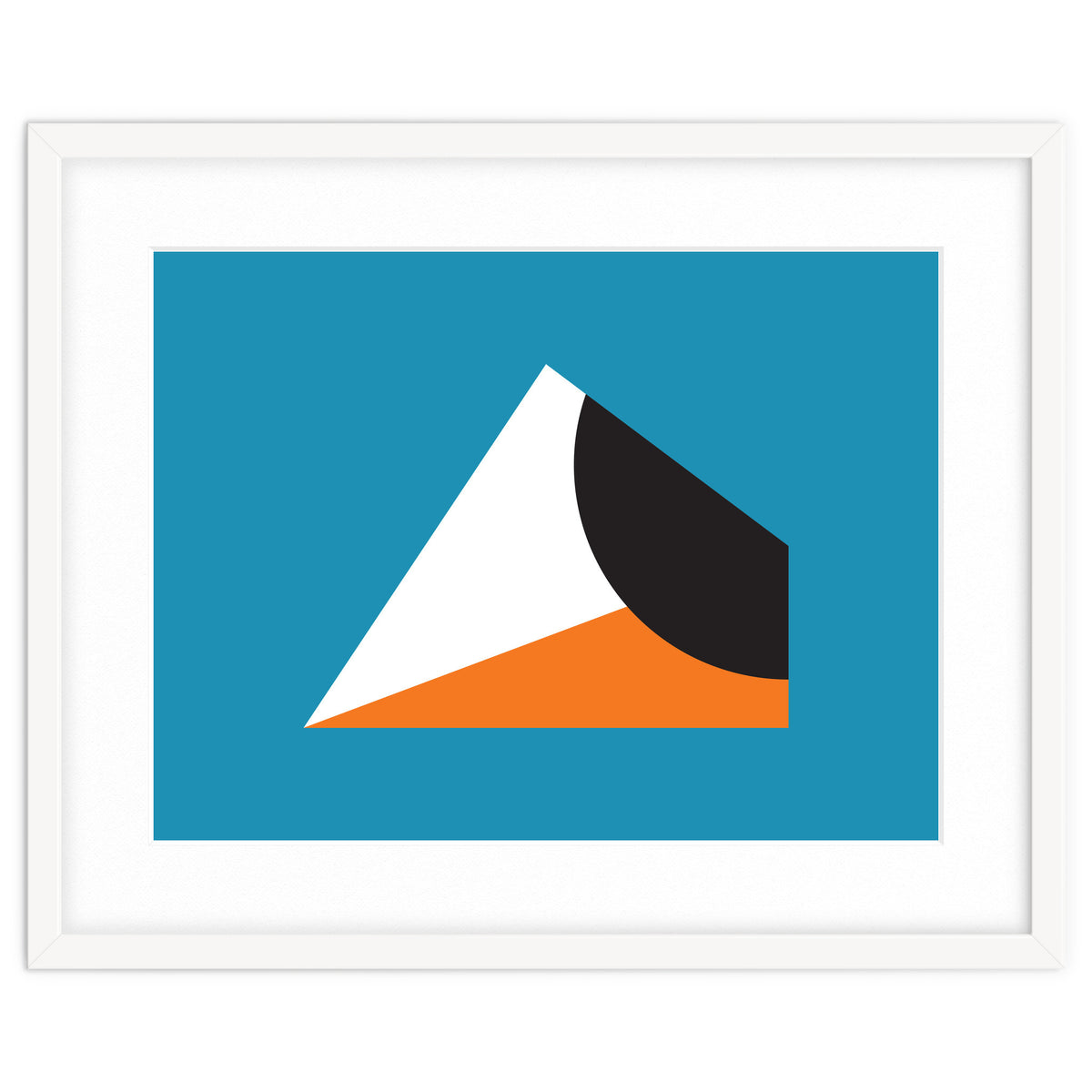 Geometric Shapes No. 16 - blue & orange