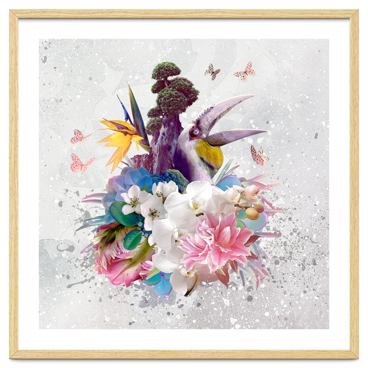 Floral Hornbill Grey