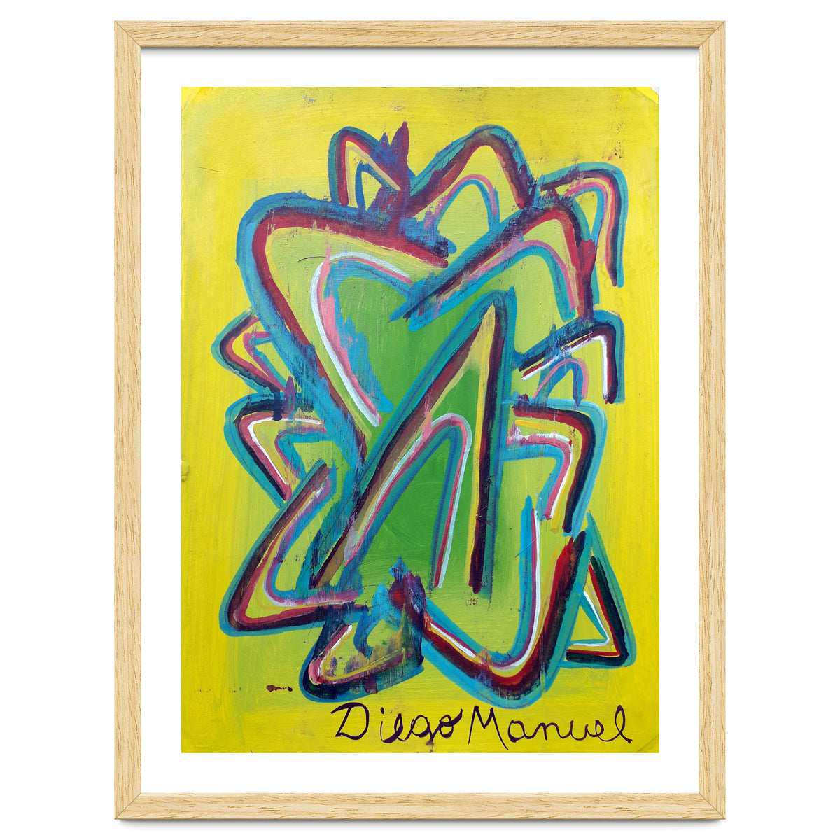 Forma Celeste Sobre Amarillo 2