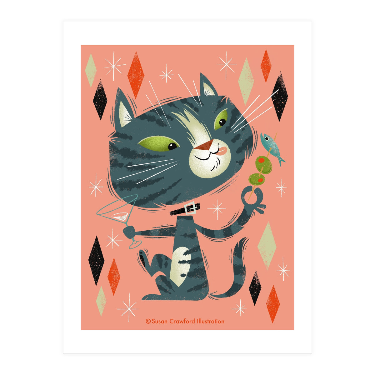 Cat A Tonic Grey Tabby (Print Only)