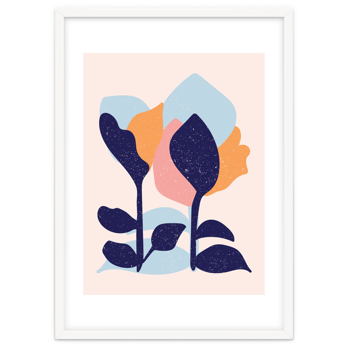 Spring Snow Abstract Art