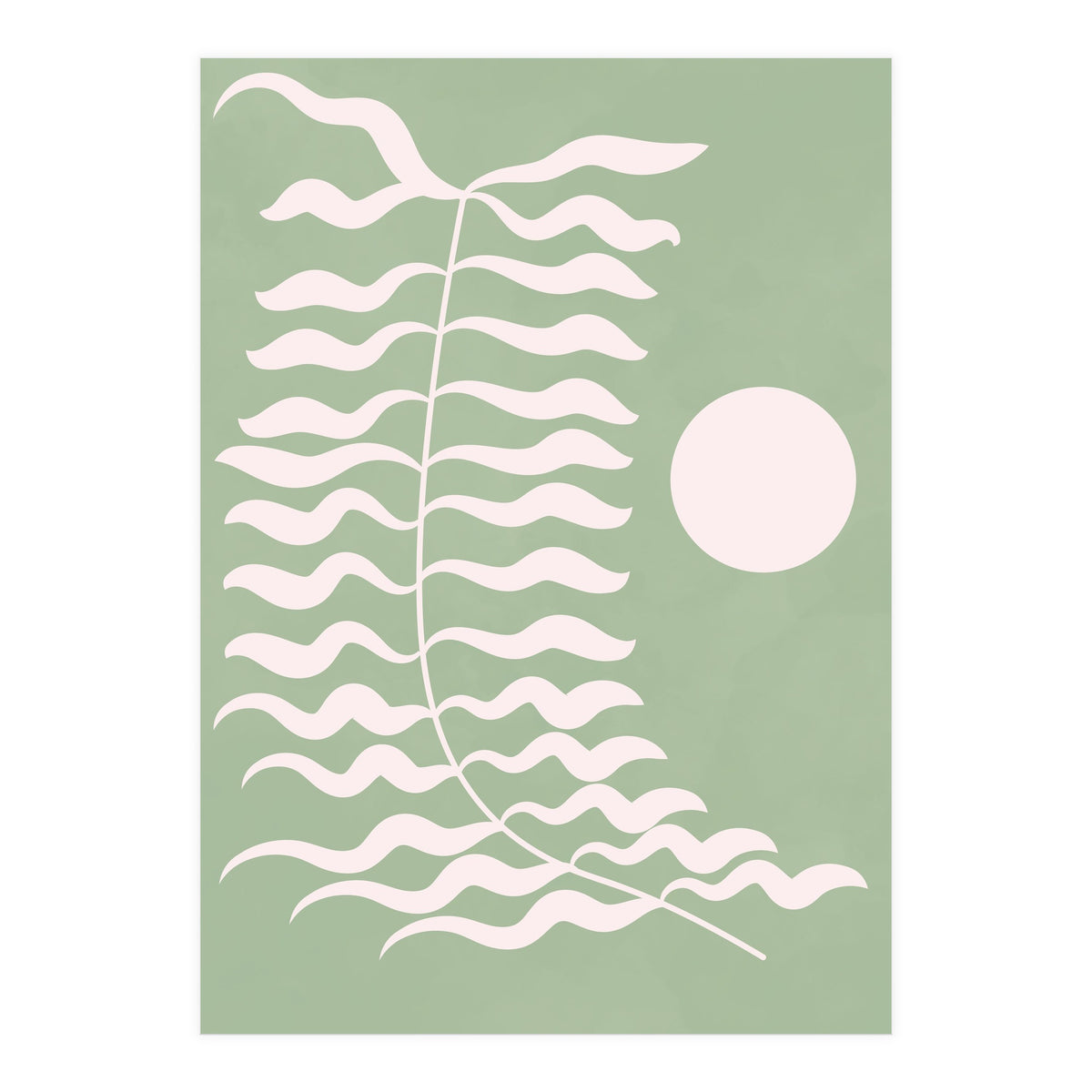 Sage Green Abstract Floral (Print Only)