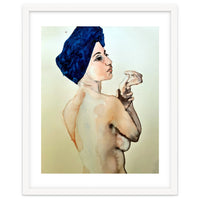 Untitled #89 - Nude in a blue turban
