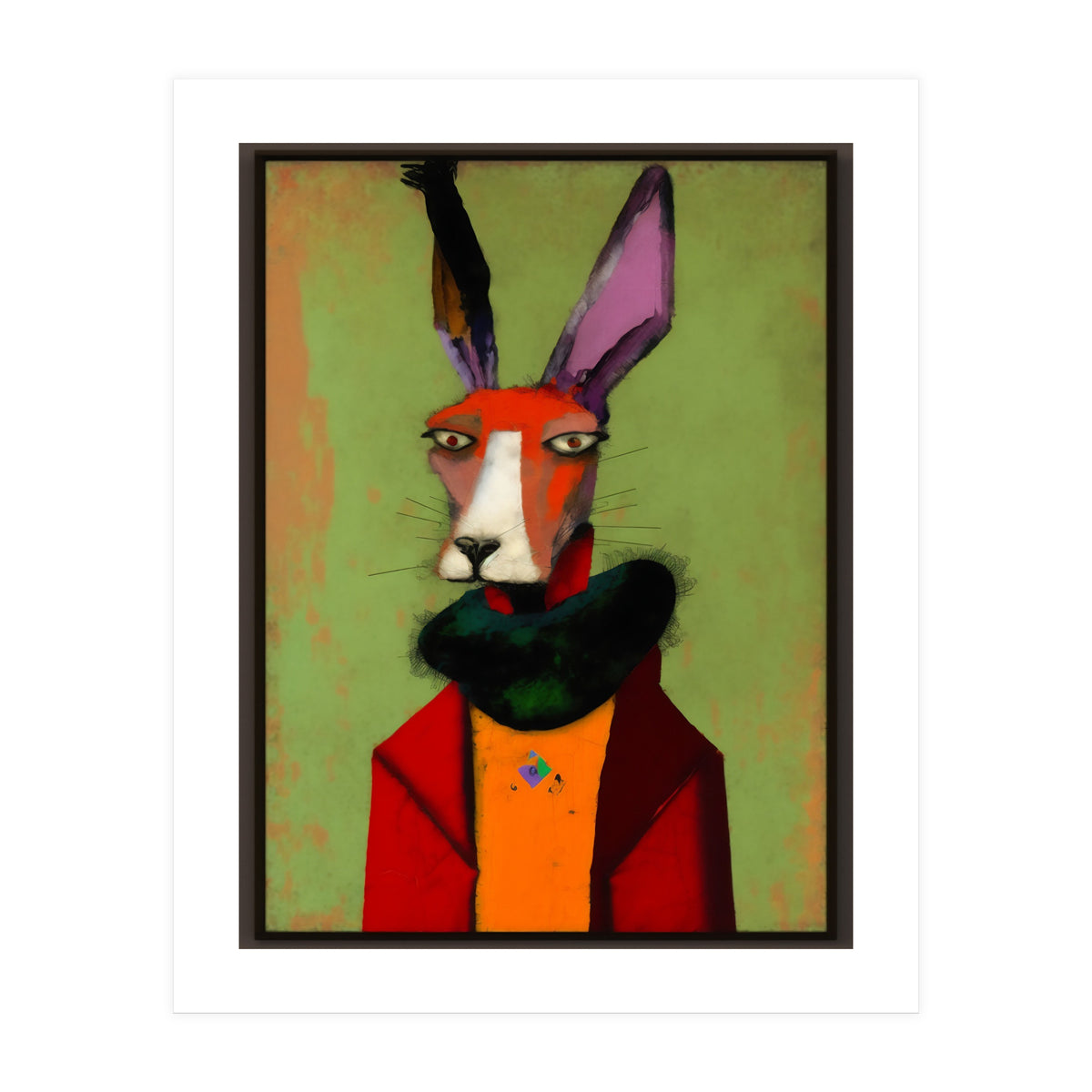 Hare In Clothes Portrait (Print Only)