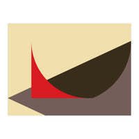 Geometric Shapes No. 6 - brown, beige & red (Print Only)