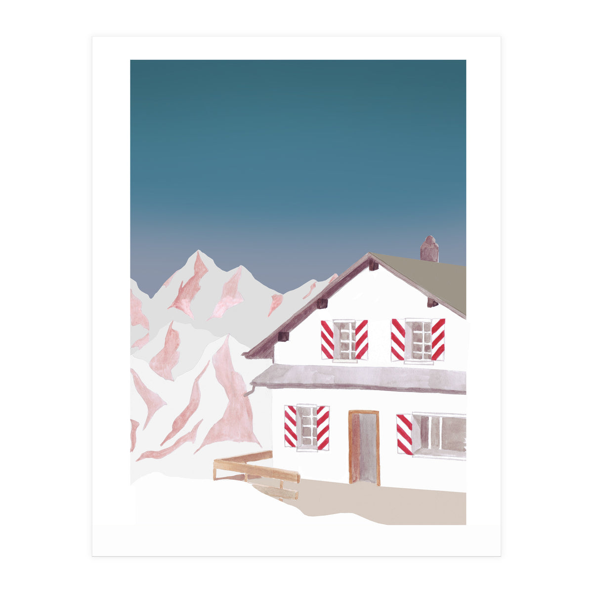 Mountain Love Mountain Hut (Print Only)