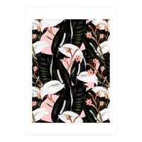 Flowery exotic botanical pink (Print Only)