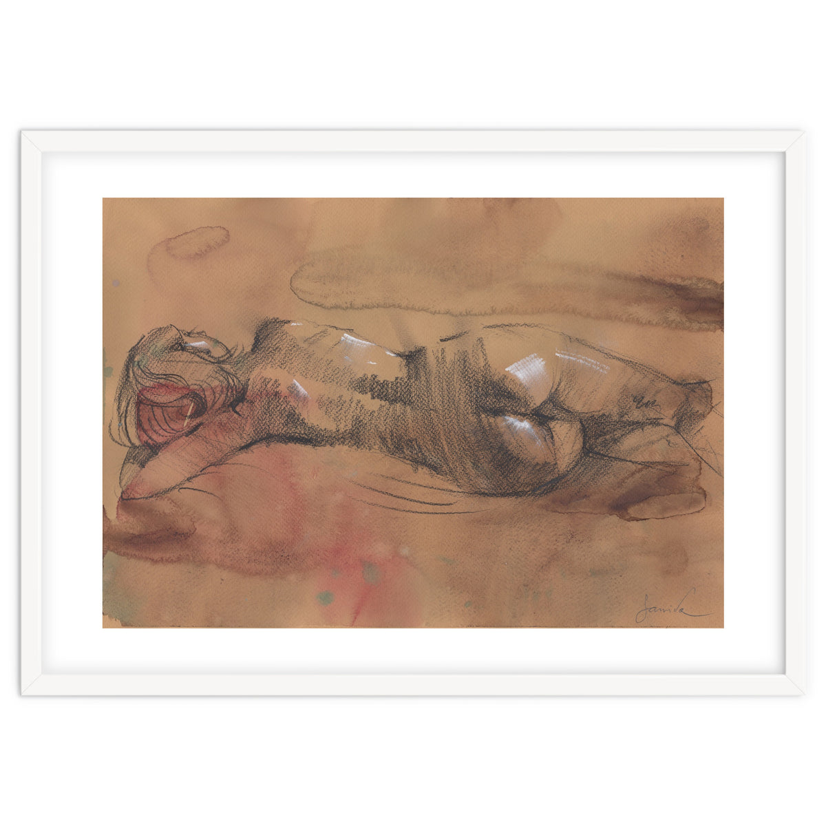 Feminine body drawing of a woman