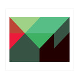 Geometric Shapes No. 30 - red, green & black (Print Only) thumbnail