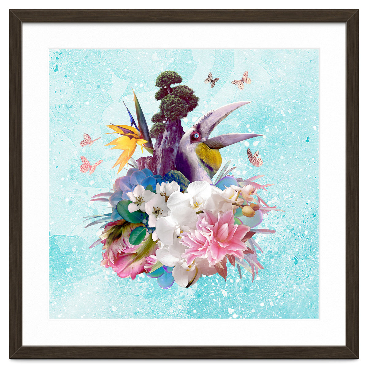 Floral Hornbill Blue