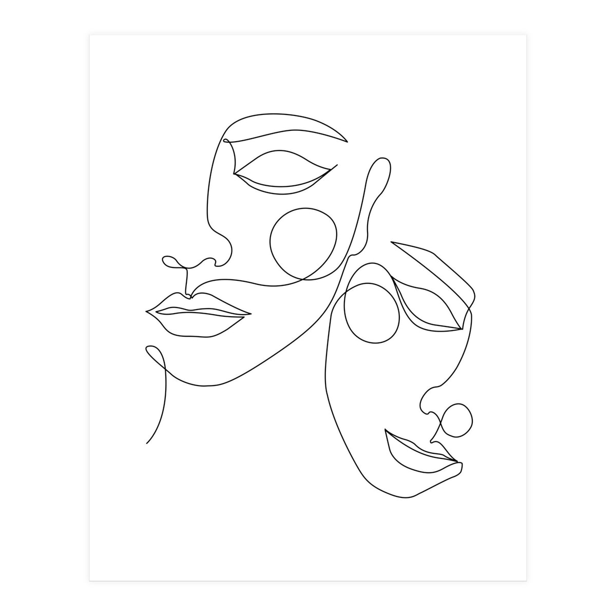 female couple face (Print Only)