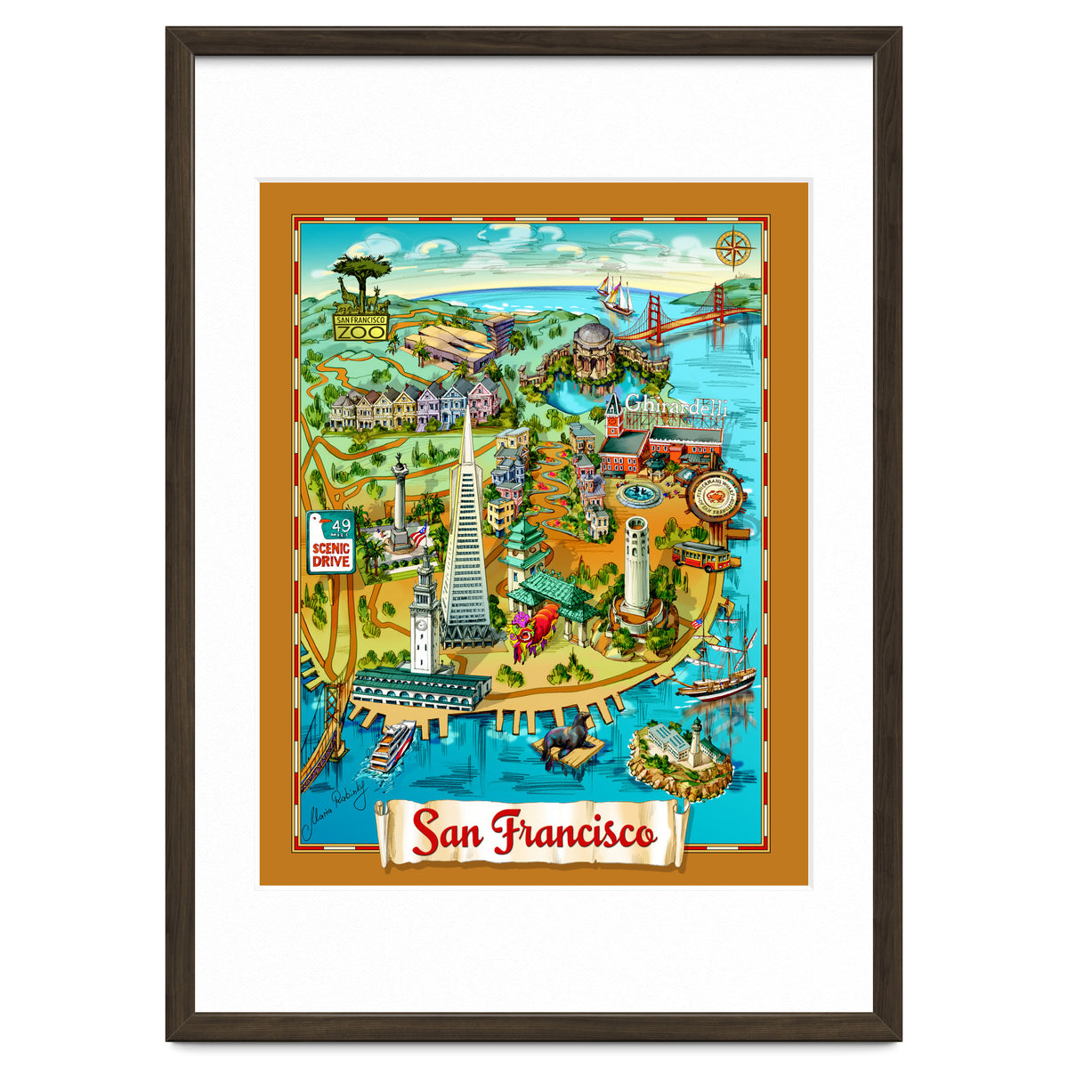 San Francisco Map Illustration