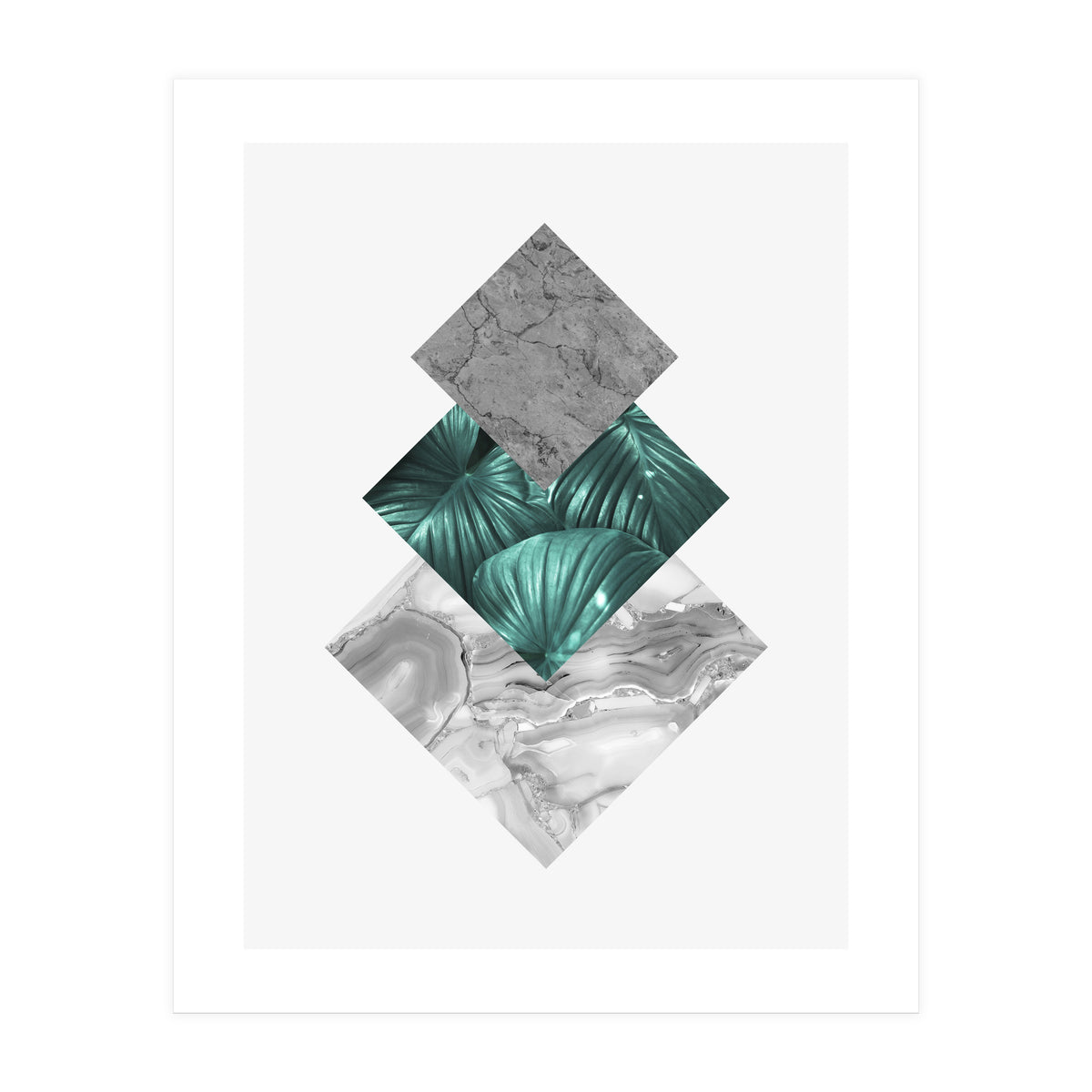 Botanical and geometric V (Print Only)
