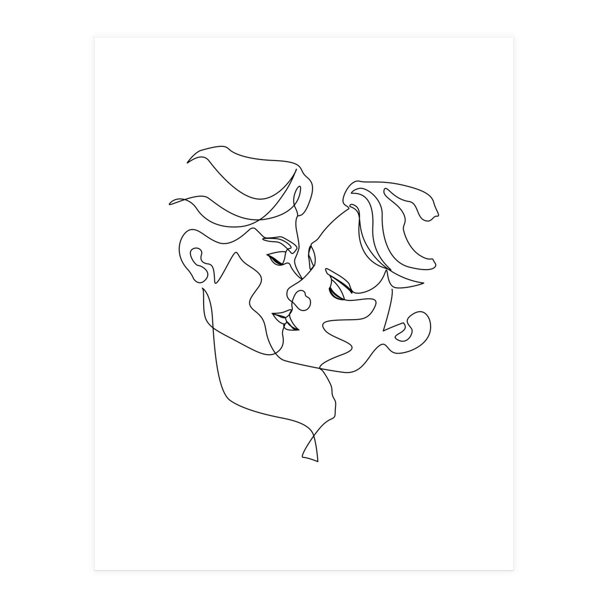 gay love line art-b (Print Only)