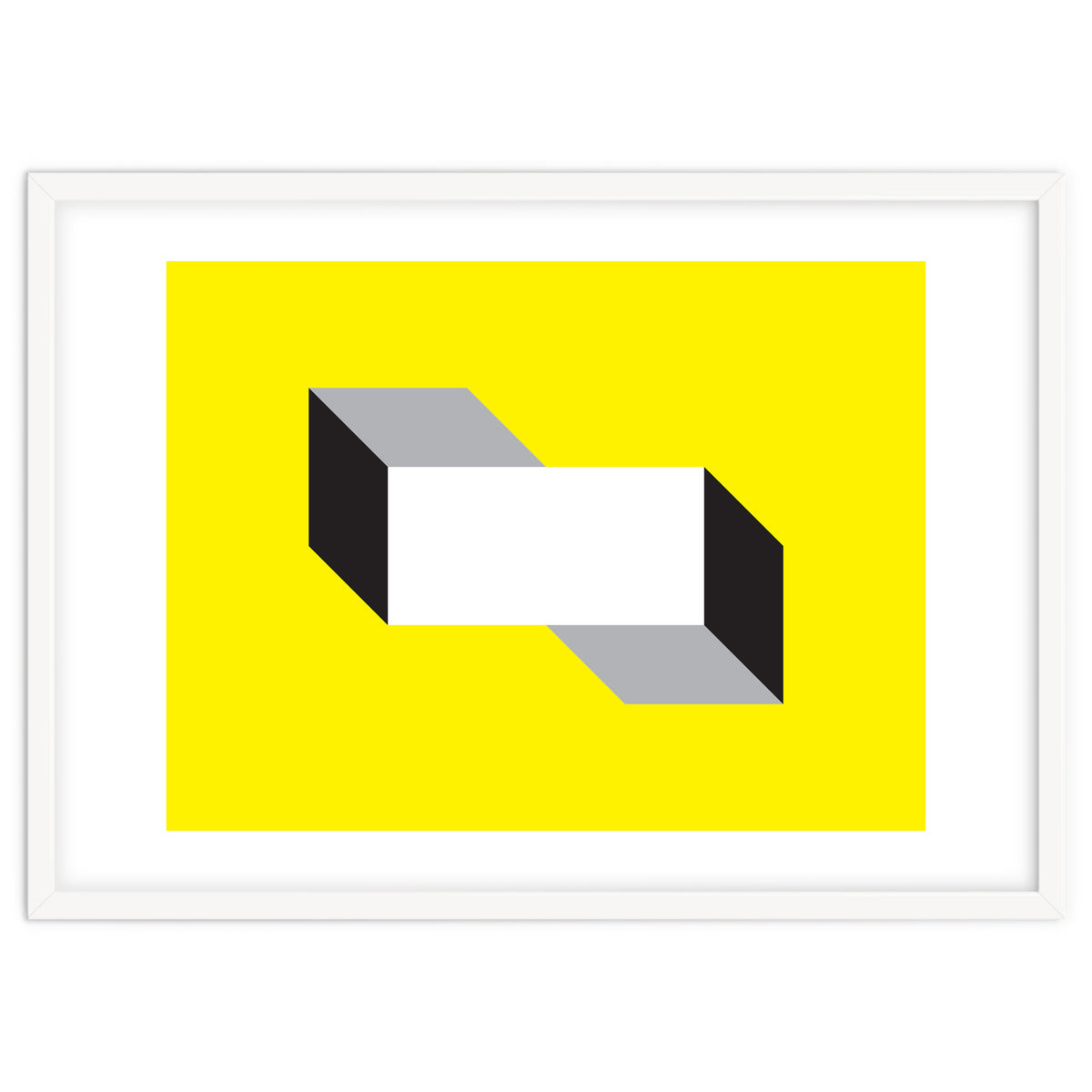 Geometric Shapes No. 50 - yellow, black & grey