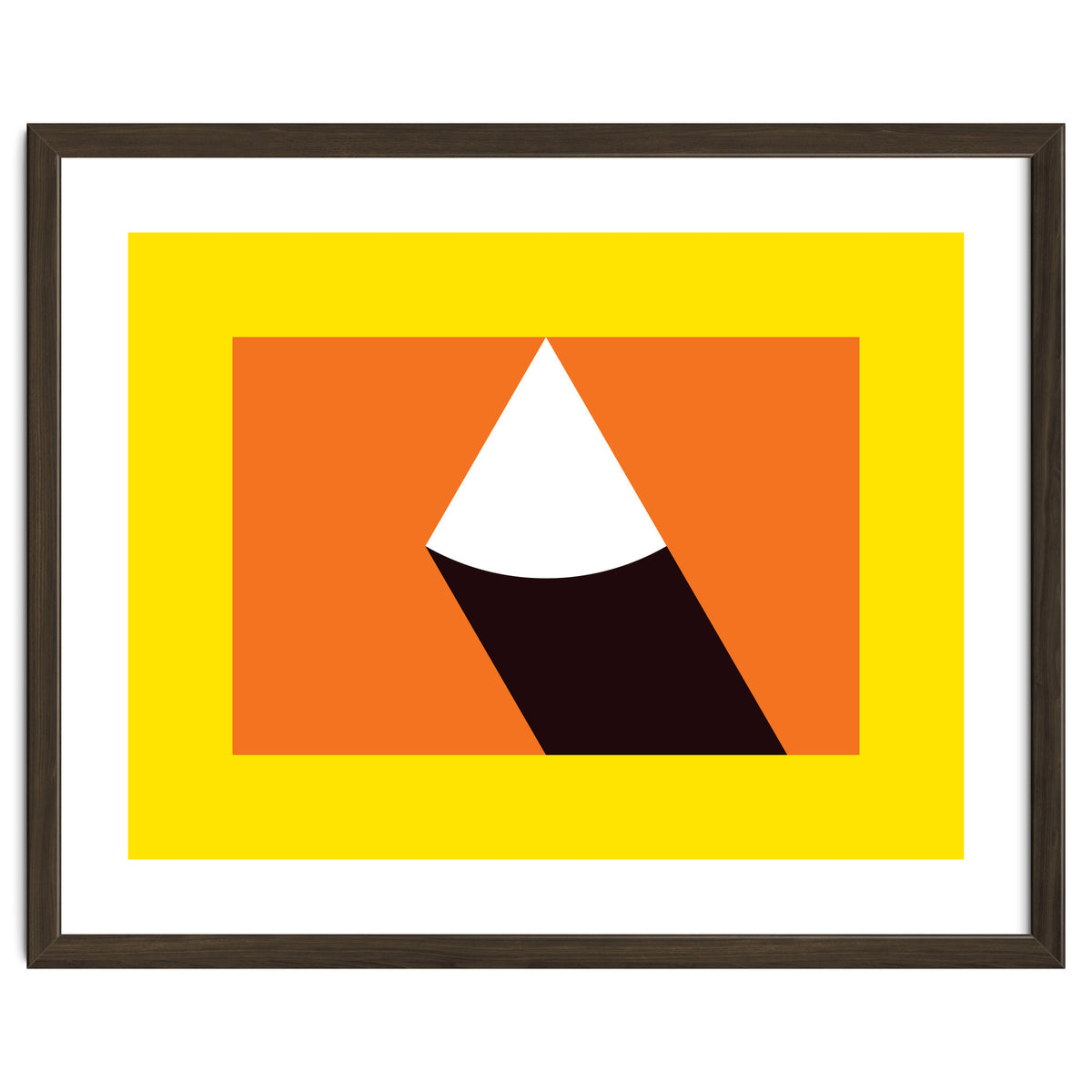 Geometric Shapes No. 47 - orange, black & yellow