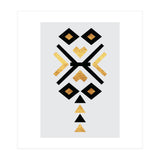 Gold And Black Abstract Tribal (Print Only) thumbnail