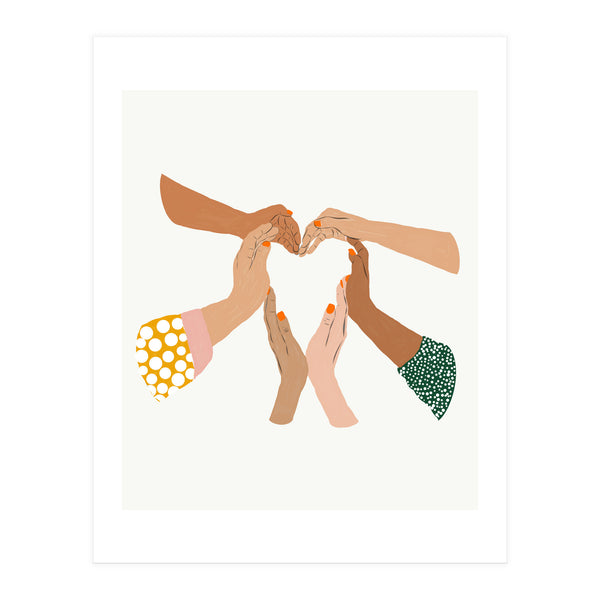 Indiscrimination | Anti-Racism Painting | Unity Illustration | Women Empowerment Growth Mindset (Print Only)
