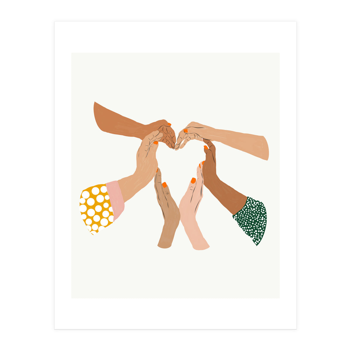 Indiscrimination | Anti-Racism Painting | Unity Illustration | Women Empowerment Growth Mindset (Print Only)