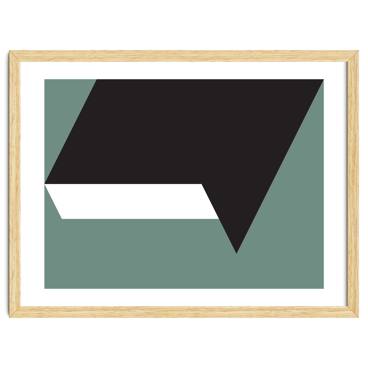 Geometric Shapes No. 85 - black, white & grey