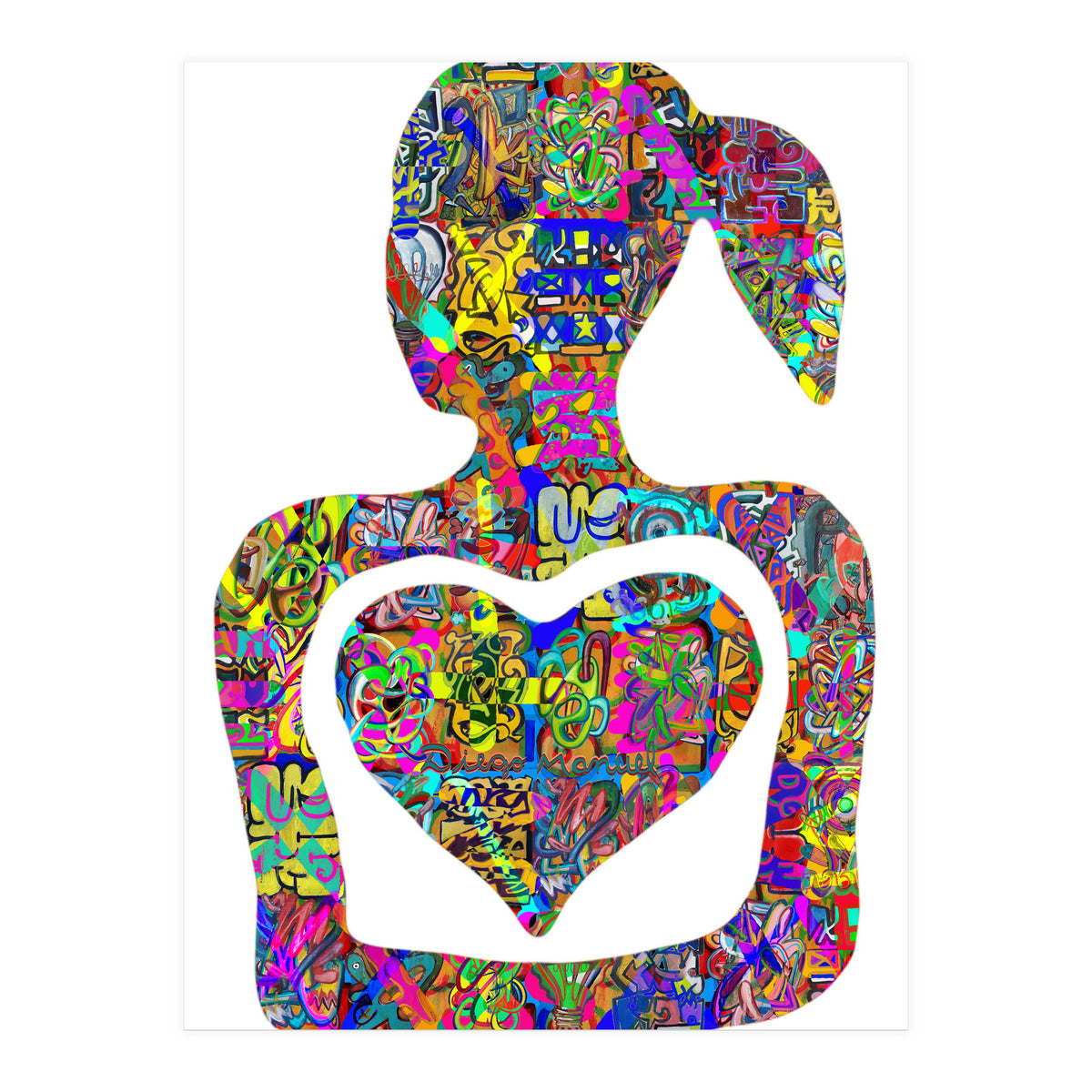 Mujer Digital 3 3  (Print Only)