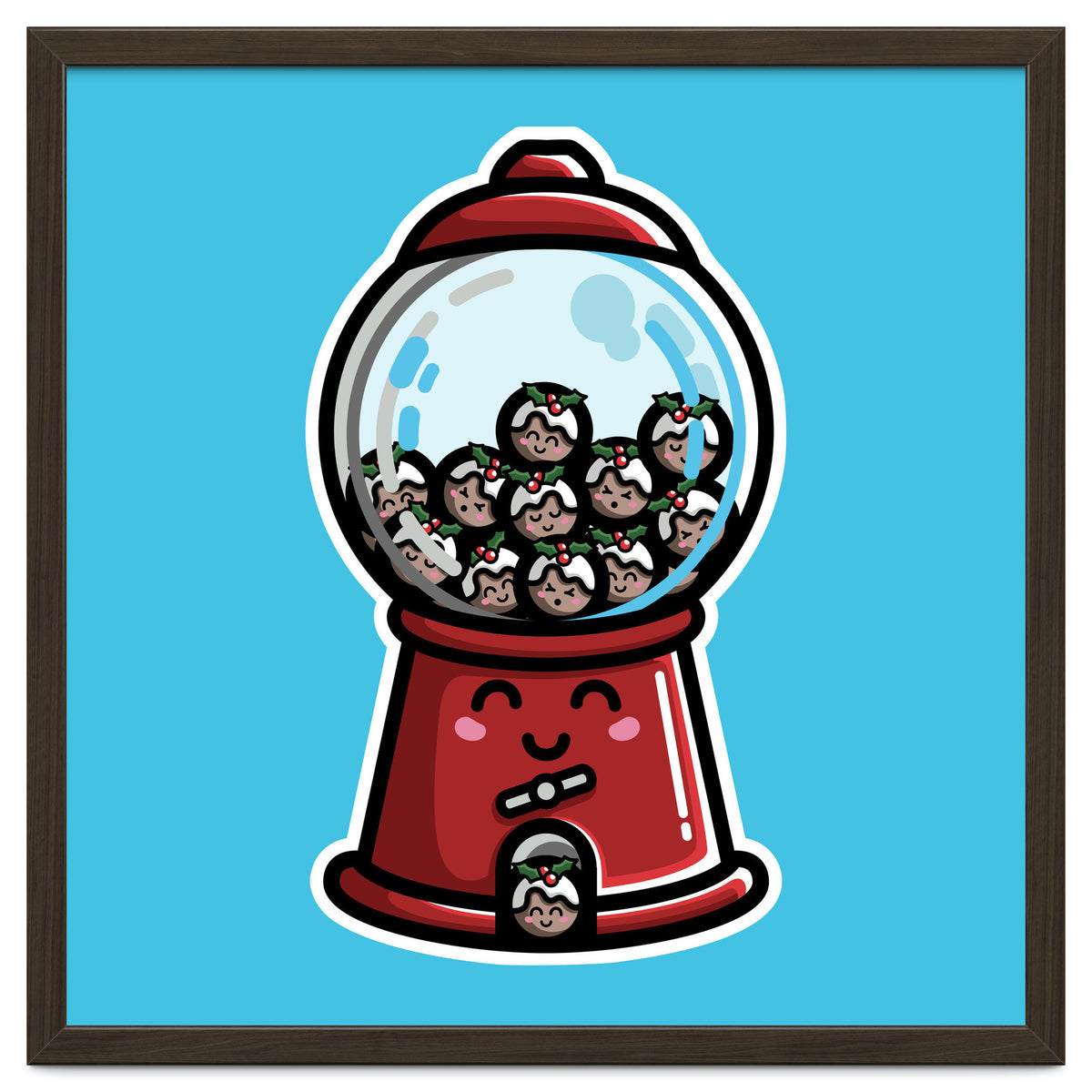 Kawaii Cute Christmas Pudding Gumball Machine