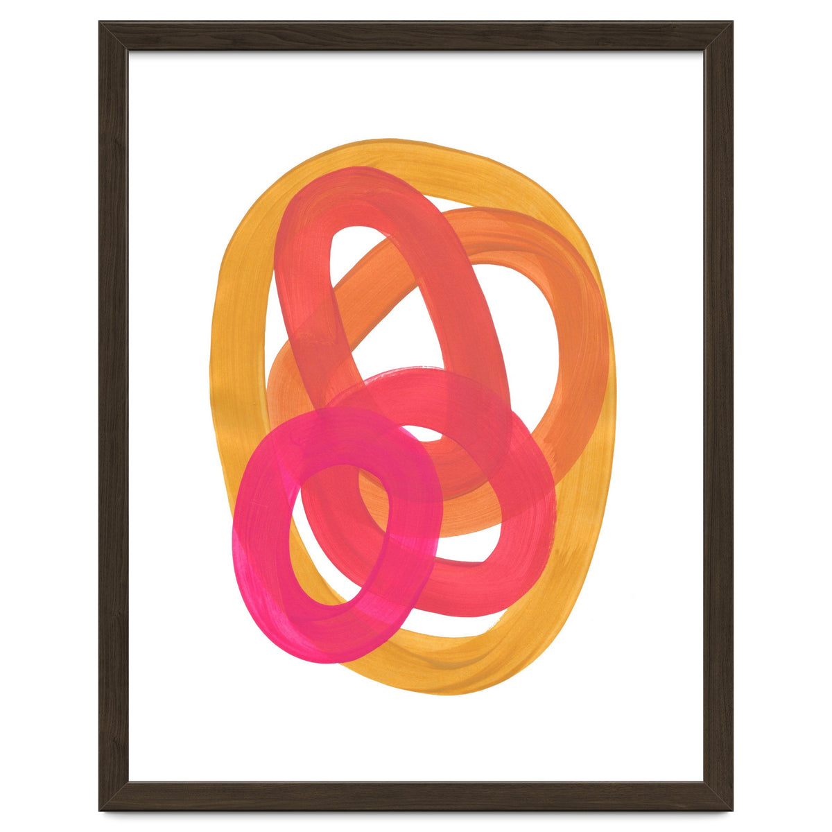 Warm Candy Colors Magenta Yellow Nesting Circles Ombre