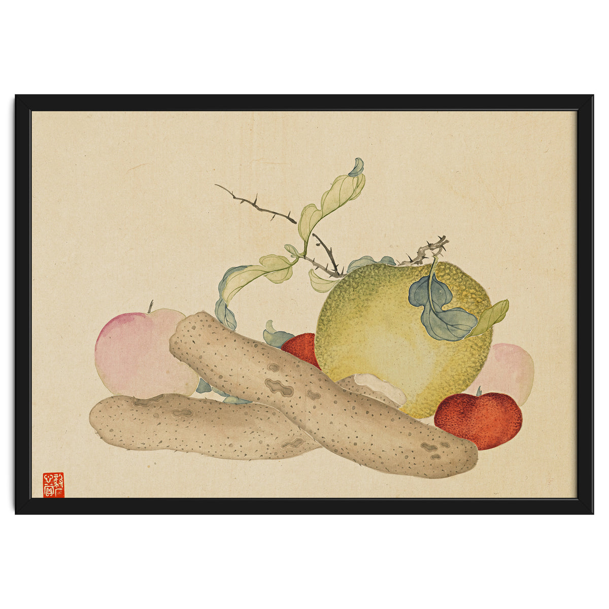 Wang Chengyu~flowers And Vegetables, Vegetables, Fruits, Yam, Apple, Pear