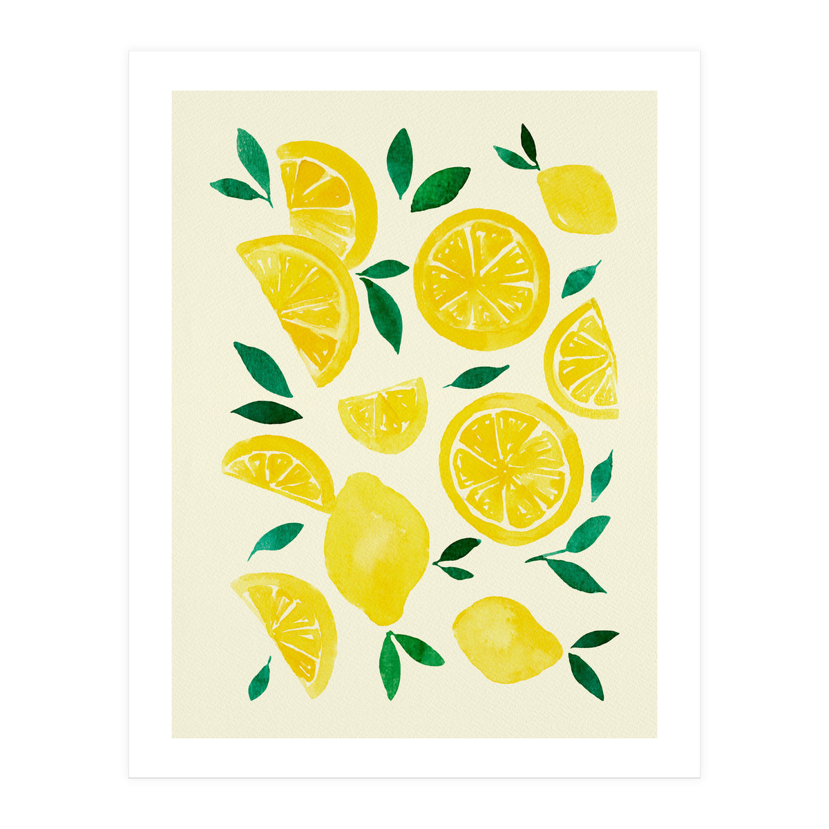 Always Lemons Watercolor & Ink Art Print