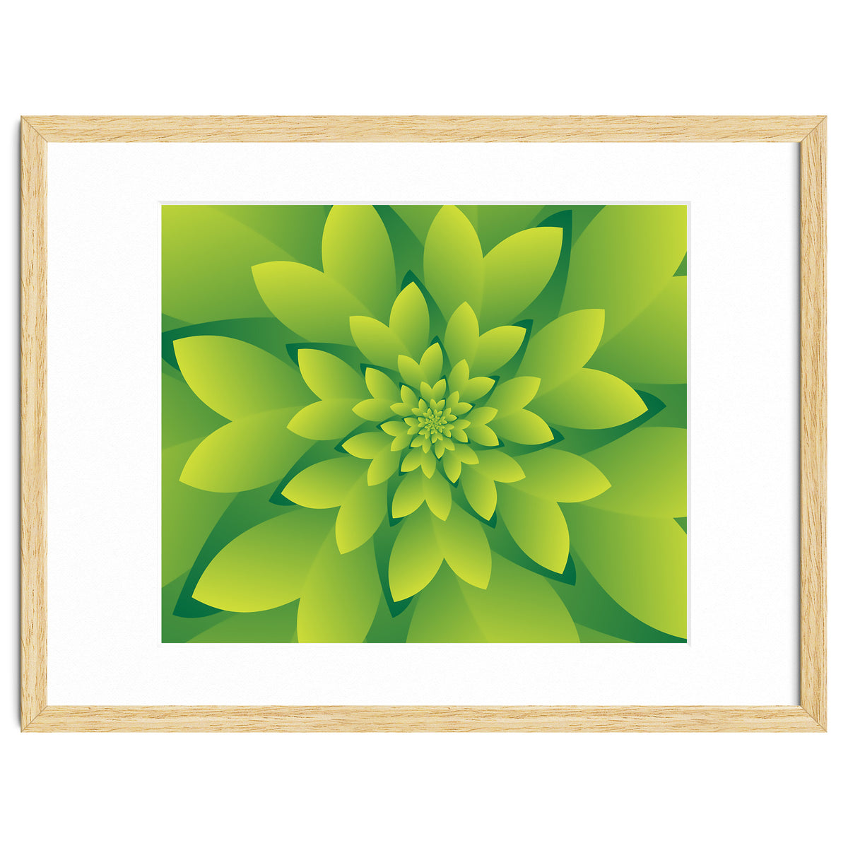 Abstract Green Floral Design 3D ART