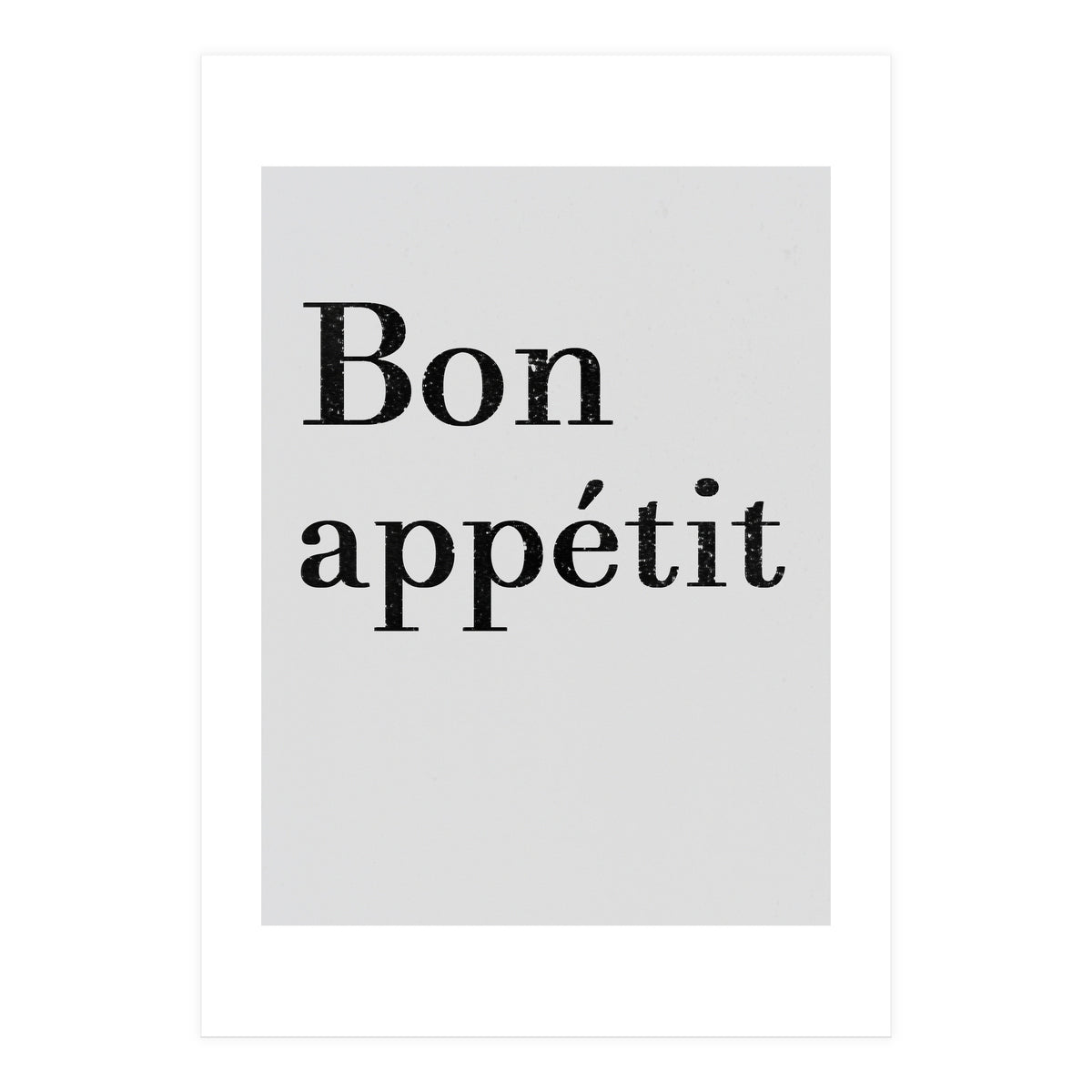 Bon Appétit, Grey (Print Only)