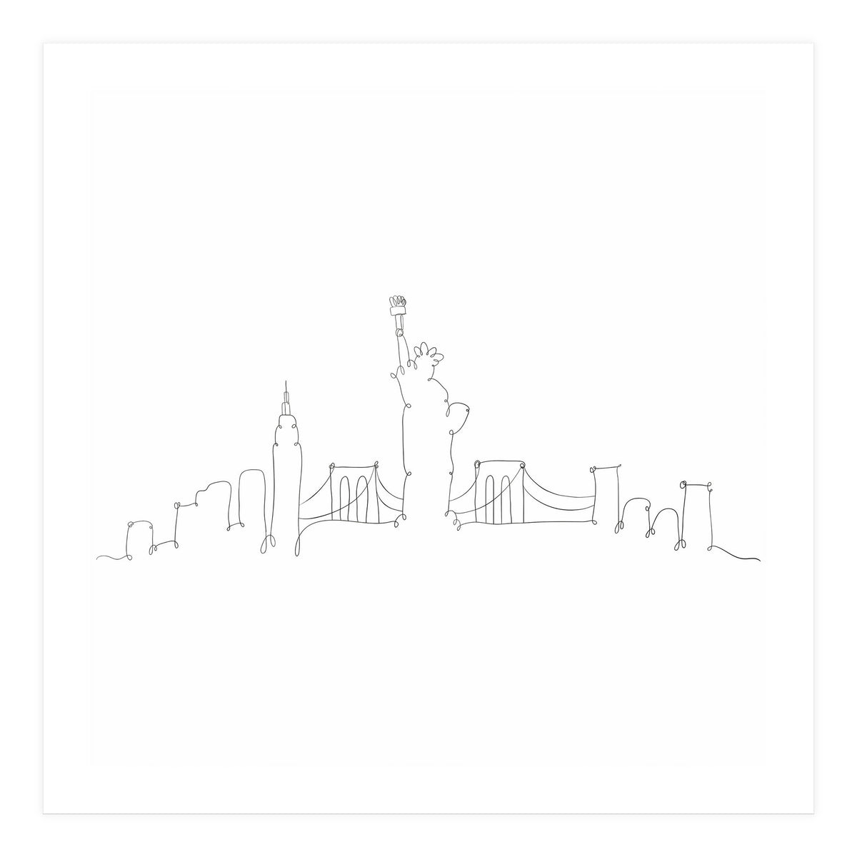 One Line Art New York (Print Only)