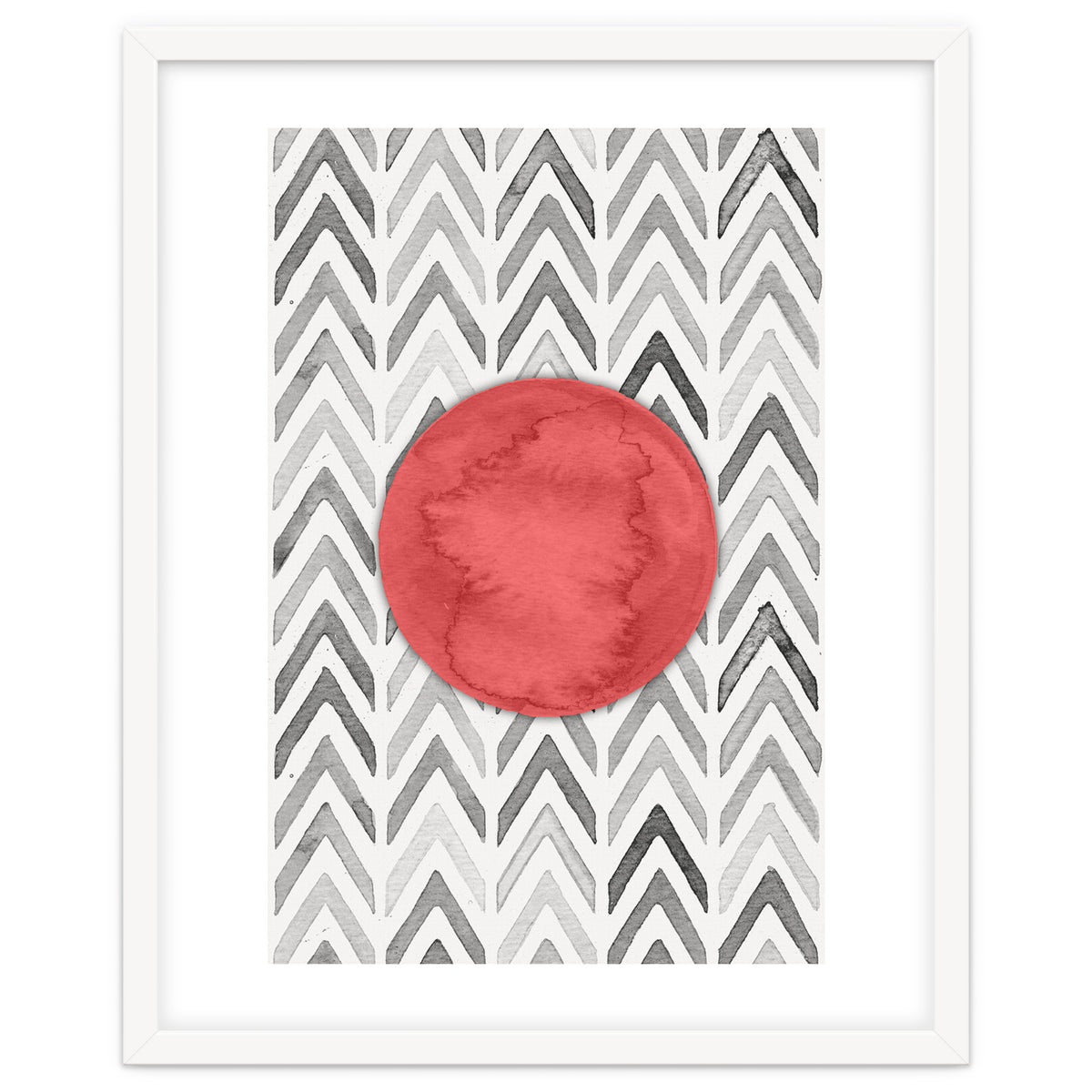 Red Bubble Chevron Pattern