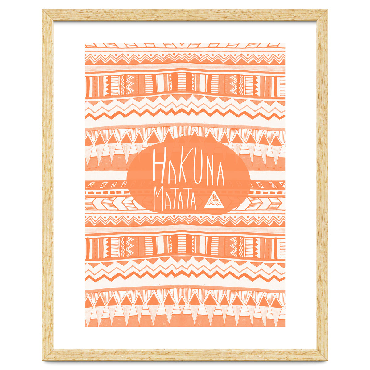 Hakuna Matata Orange Art Print