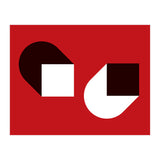 Geometric Shapes No. 38 - red, white & black (Print Only) thumbnail