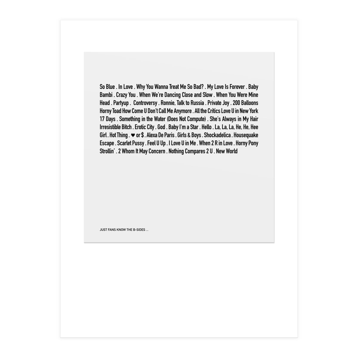 JUST PRINCE (Print Only)