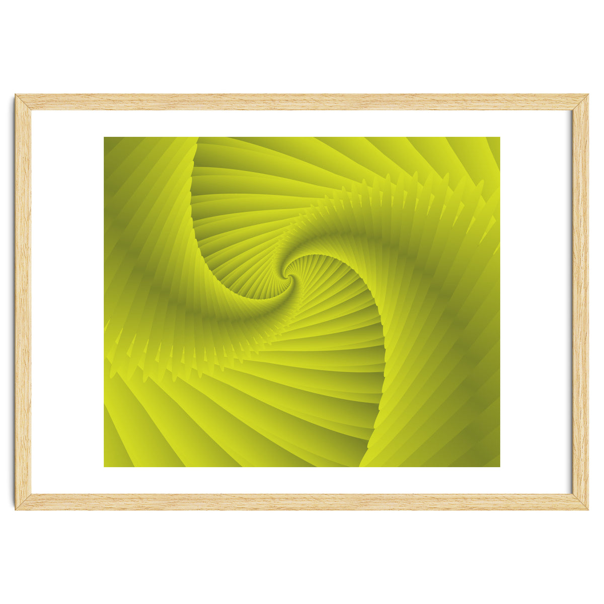 Spiral Fractal Green Art