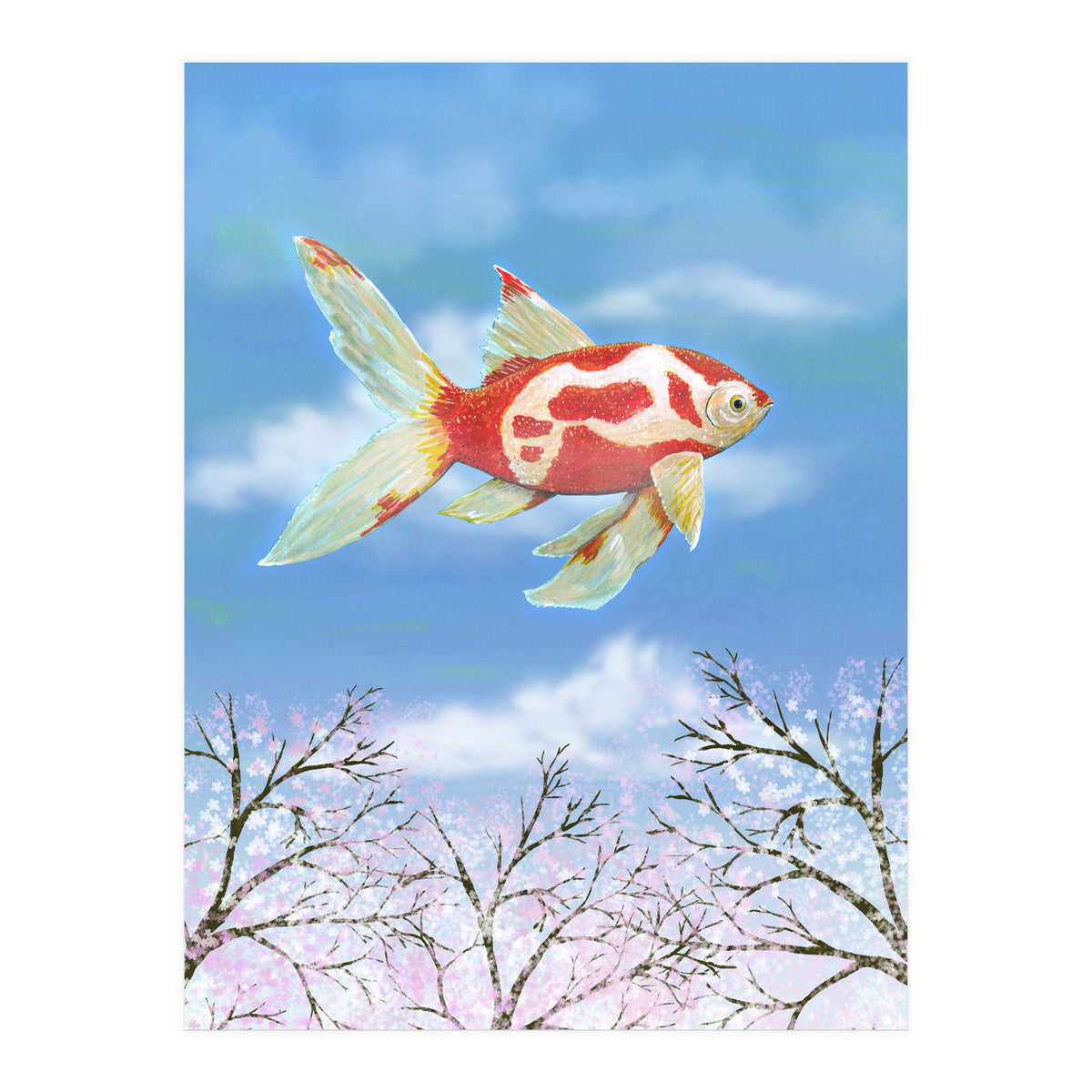 Flying goldfish (Print Only)