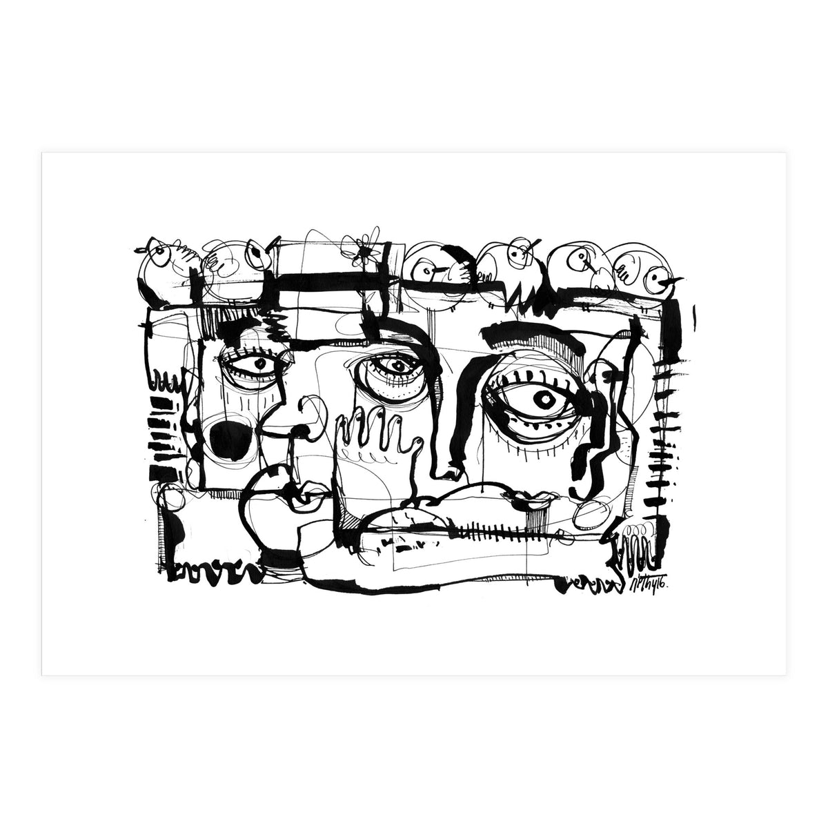 Birds on a Wire - b&w (Print Only)