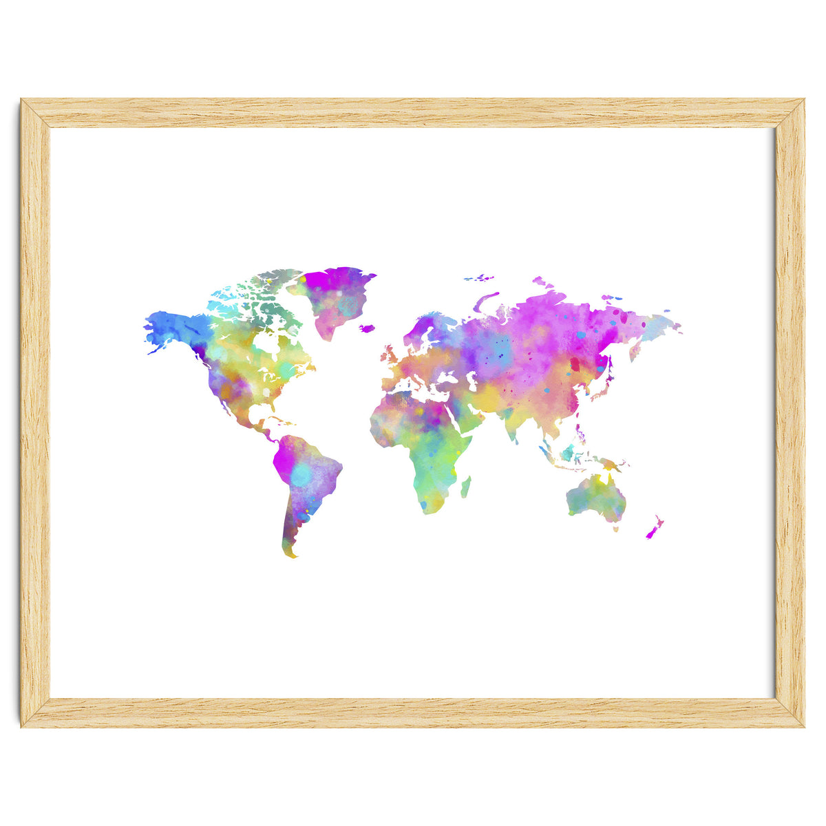 Colorful Watercolor Map