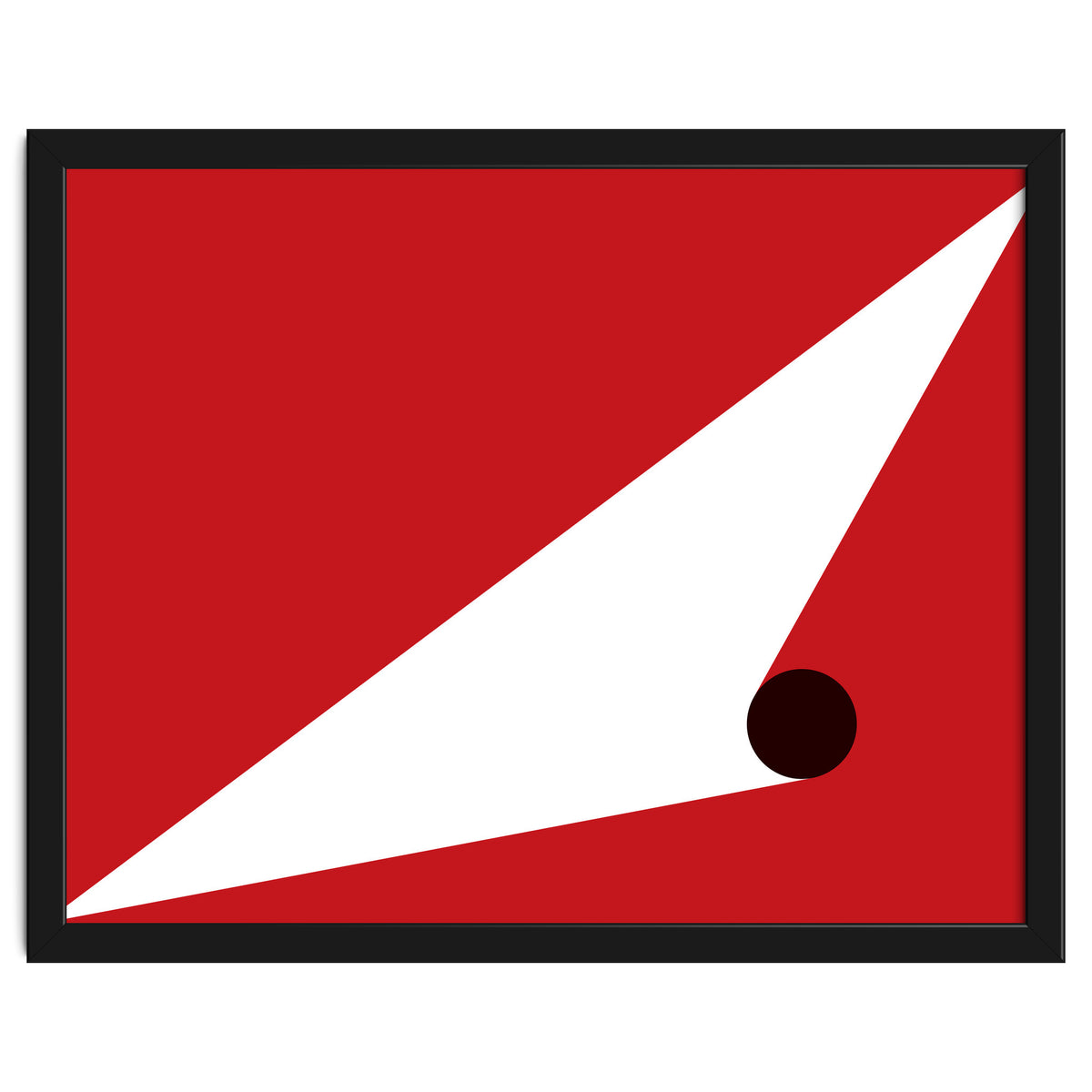 Geometric Shapes No. 71 - red, white & black