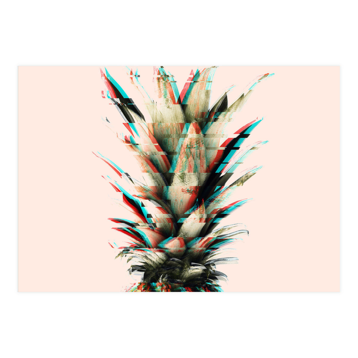 Glitch pineapple pink (Print Only)