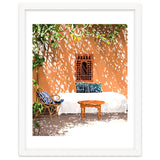 A Relaxed Afternoon | Tropical Summer Architecture | Buildings India Travel Bohemian Décor Painting thumbnail