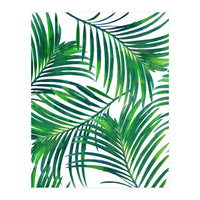 Palm Paradise, Tropical Leaves, Beachy Watercolor Painting, Minimal Nature Botanical Illustration (Print Only)