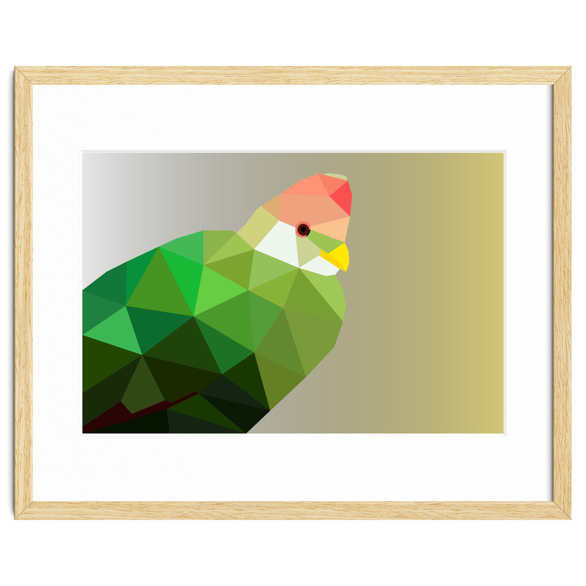 Red Crested Turaco Low Poly Art